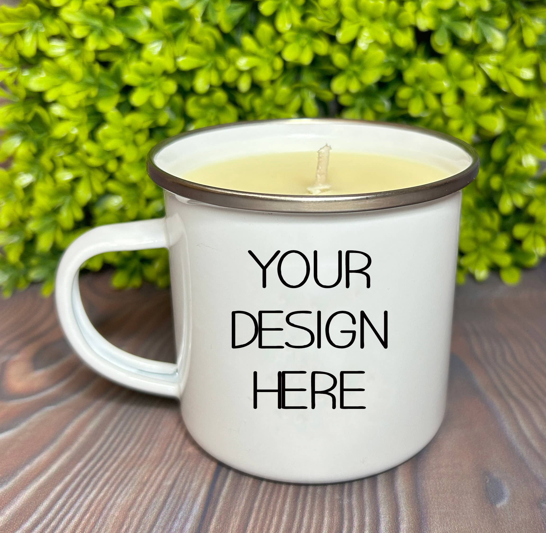 Clever Cow Candle Co - Wholesale Jar/Filled Candle - White Label/Your Logo Soy Enamel Mug Candle Custom Design1