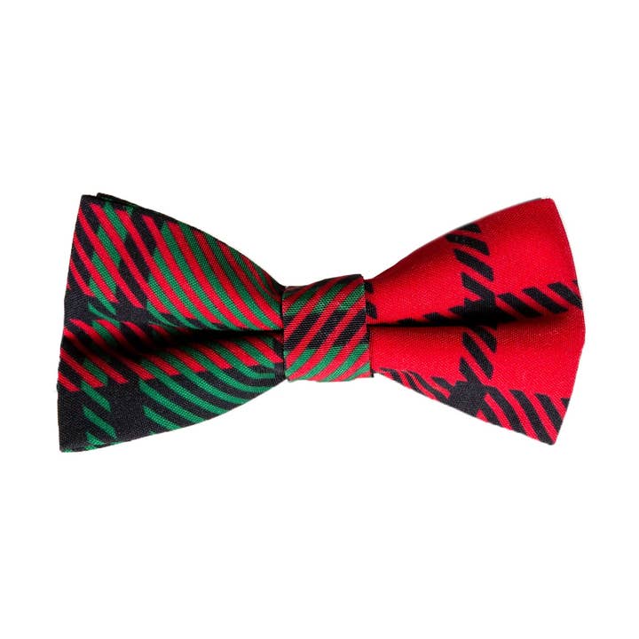 The Lincoln Log Love Daddy | Red And Green Christmas Plaid Bow Tie for wholesale by Shinesty, Inc
