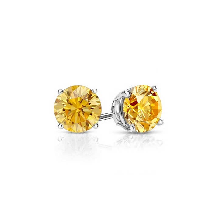 Cate & Chloe Jewelry – wholesale Stud/post earrings – Beyonce 1Ct Sterling Silver Gemstone Stud Earrings
