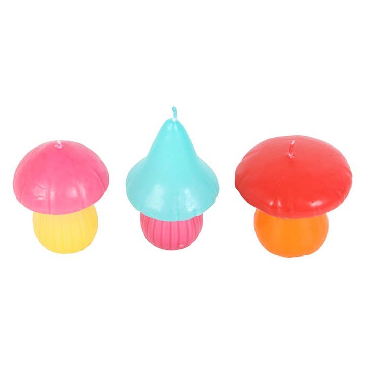 Something Different Wholesale - Wholesale Novelty Candle - Set of 3 Mushroom Shaped Candles3