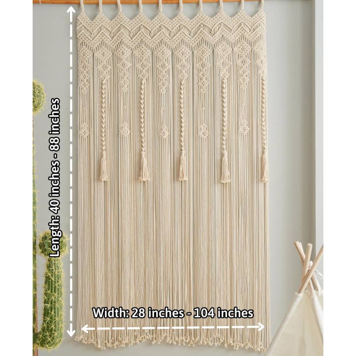 BeanDaikon - Wholesale Curtain - Macrame Boho Tassel Curtain C161