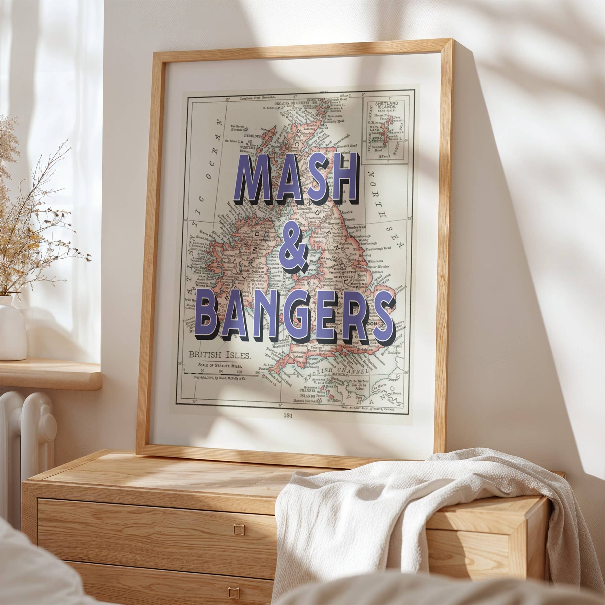 Timmy Loves - Wholesale Art Print - Mash & Bangers - Great Britain Map Art Print3