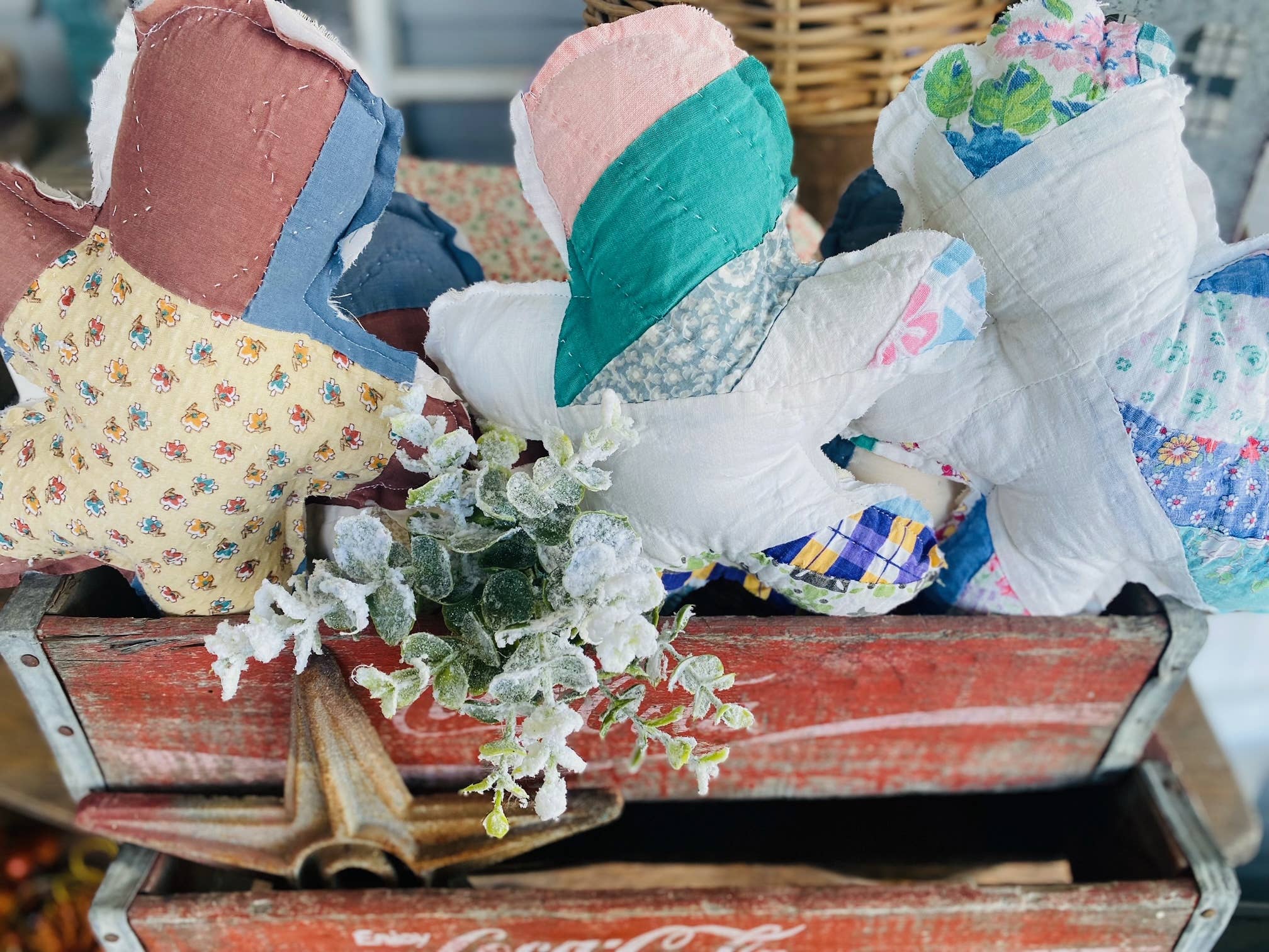 A Gnome on the Roam - Wholesale Christmas Decoration - Vintage Fabric Quilt Gingerbread Men Upcycled6