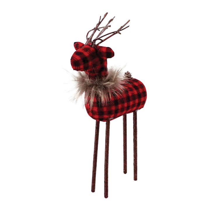 Bright Ideas - Vente Décoration de Noël - Sm Renne à carreaux Rouge/Noir