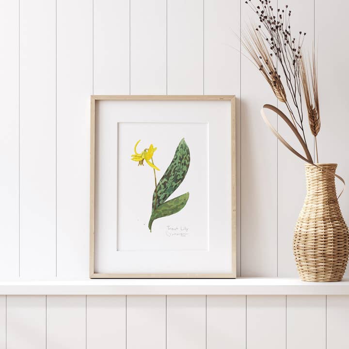 Stampa botanica trota giglio Wildflower per la vendita all'ingrosso da parte di Studio Tuesday