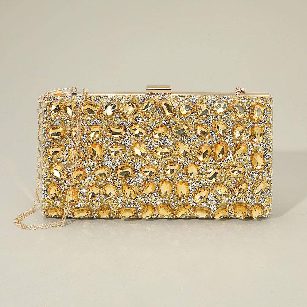 Sensibling Corp. - Wholesale Clutch Bag - Women's - Faceted Stone Embellished Evening Clutch Bag1