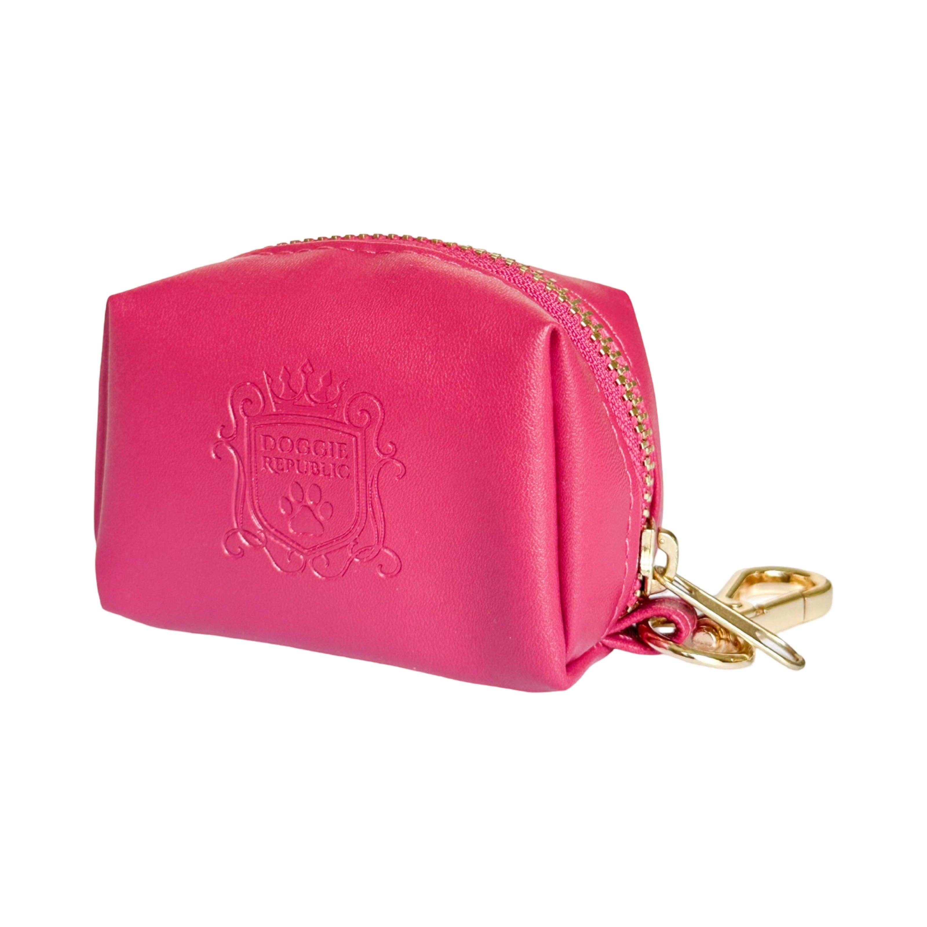 Doggie Republic - Wholesale Pet Poop Bag Dispenser - The Classic Waste Bag Holder - Raspberry