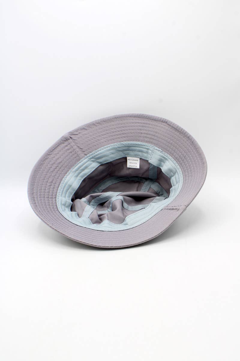 Hologramme Paris - Wholesale Bucket Hat - Unisex - Plain Cotton Classic Bucket Hat with Zip15