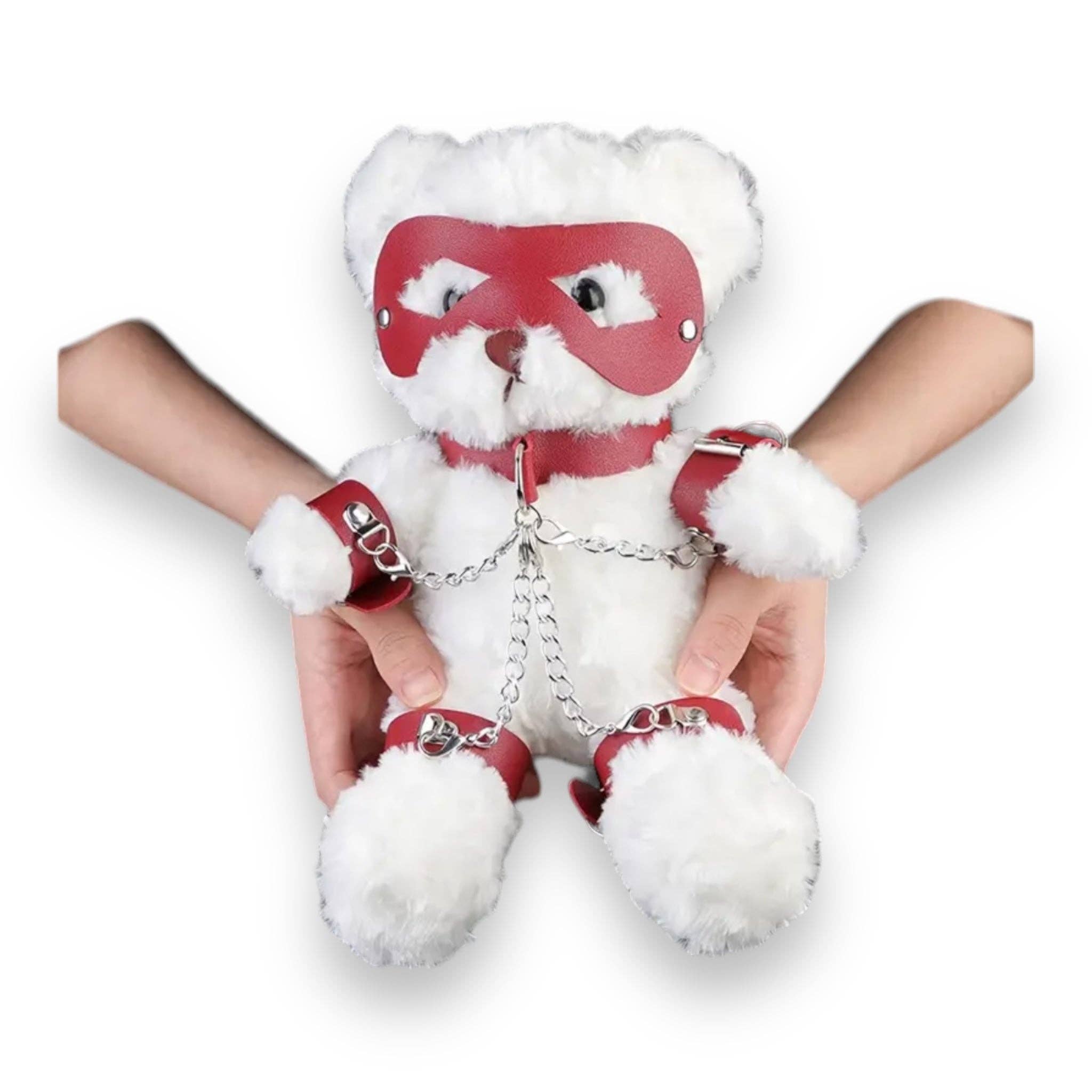 Kinky Pleasure - Wholesale Stuffed/Plush Toy - Kids & Baby - Kinky Pleasure - T058 - Teddy Bear in Chains - 2 Colors3