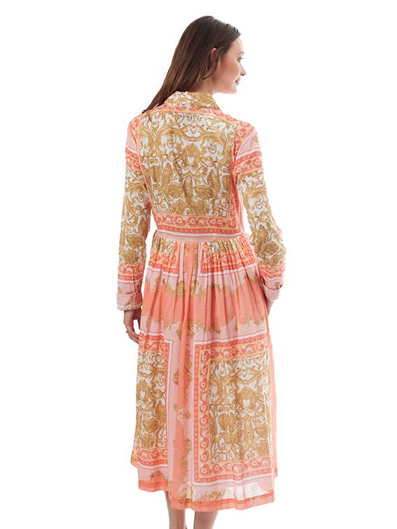 Dizzy-Lizzie - Vente Robe – femme - Robe longueur thé à boutons imprimé à volutes5