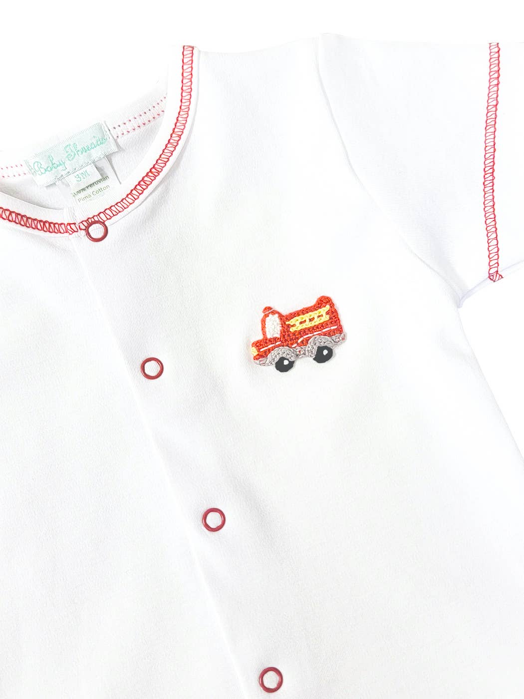 Baby Threads - Wholesale Clothing Set - Baby - Baby Boy's "Firetruck" Pima Cotton Diaper Set1
