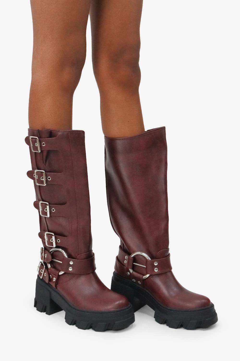 Lemonade Shoes - Wholesale Boots - Women's - BUCKLE UP NOW - Biker Boot w/ Side Buckles and a Chunky Sole14