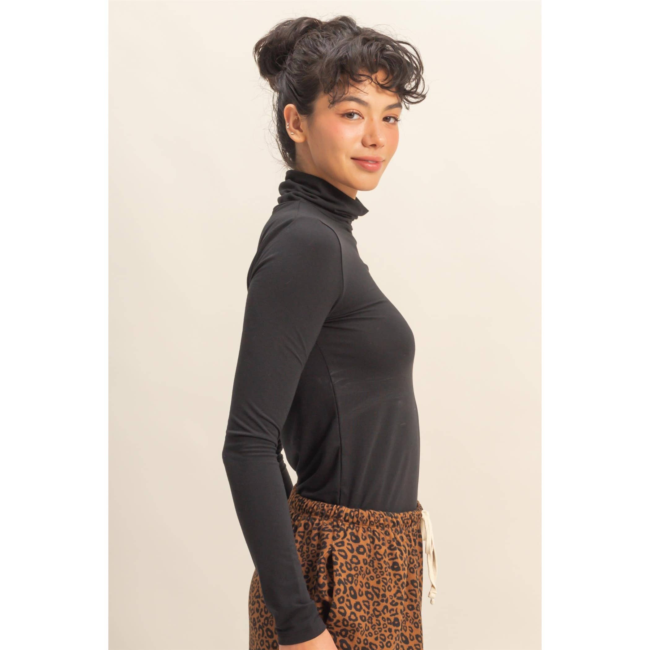 Double Zero - Wholesale Knit Top - Women's - Turtleneck Long Sleeve Fitted Top22