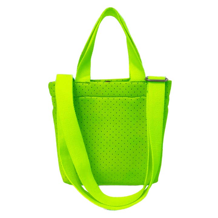 Sac à bandoulière Midi Town en néoprène - Vert fluo pour la vente par Quilted Koala