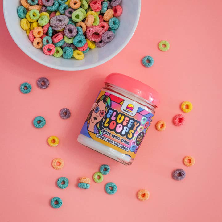 Case of 12 - Fluffy Loops Odor Eliminating Candle for wholesale by Modest&Co