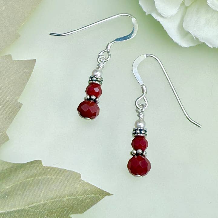 Red Drop Earrings for wholesale by Oreb Lram Fine Casual Jewelry
