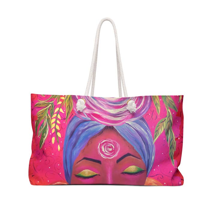 Inner Peace Weekender Bag for wholesale by Off the Canvas Collection, LLC