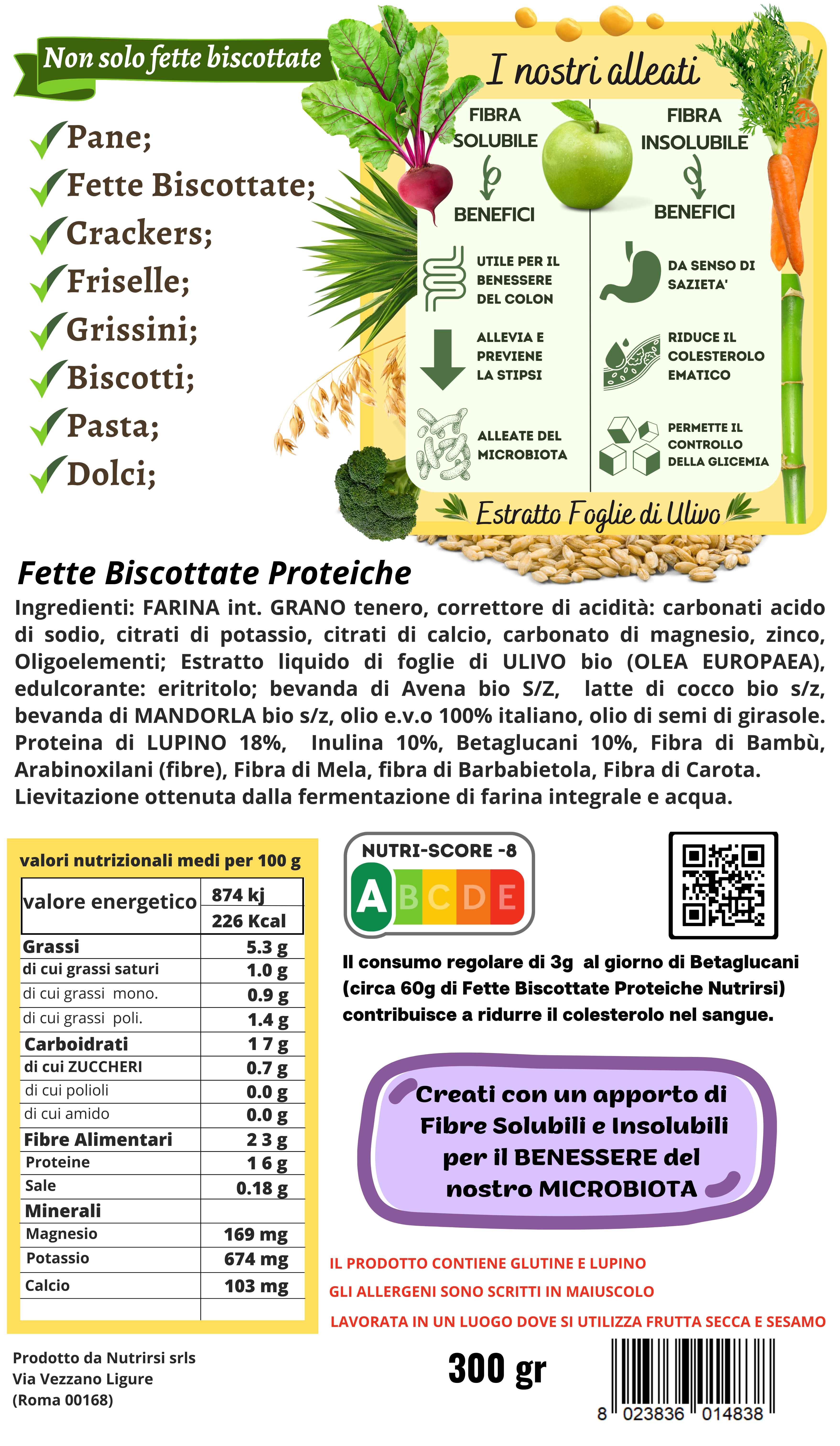 Nutrirsi SRLS - Wholesale Bread/Tortilla - NutriCrock, Nutraceutical Protein Rusks with Bas1