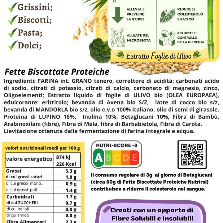 Nutrirsi SRLS - Wholesale Bread/Tortilla - NutriCrock, Nutraceutical Protein Rusks with Bas1