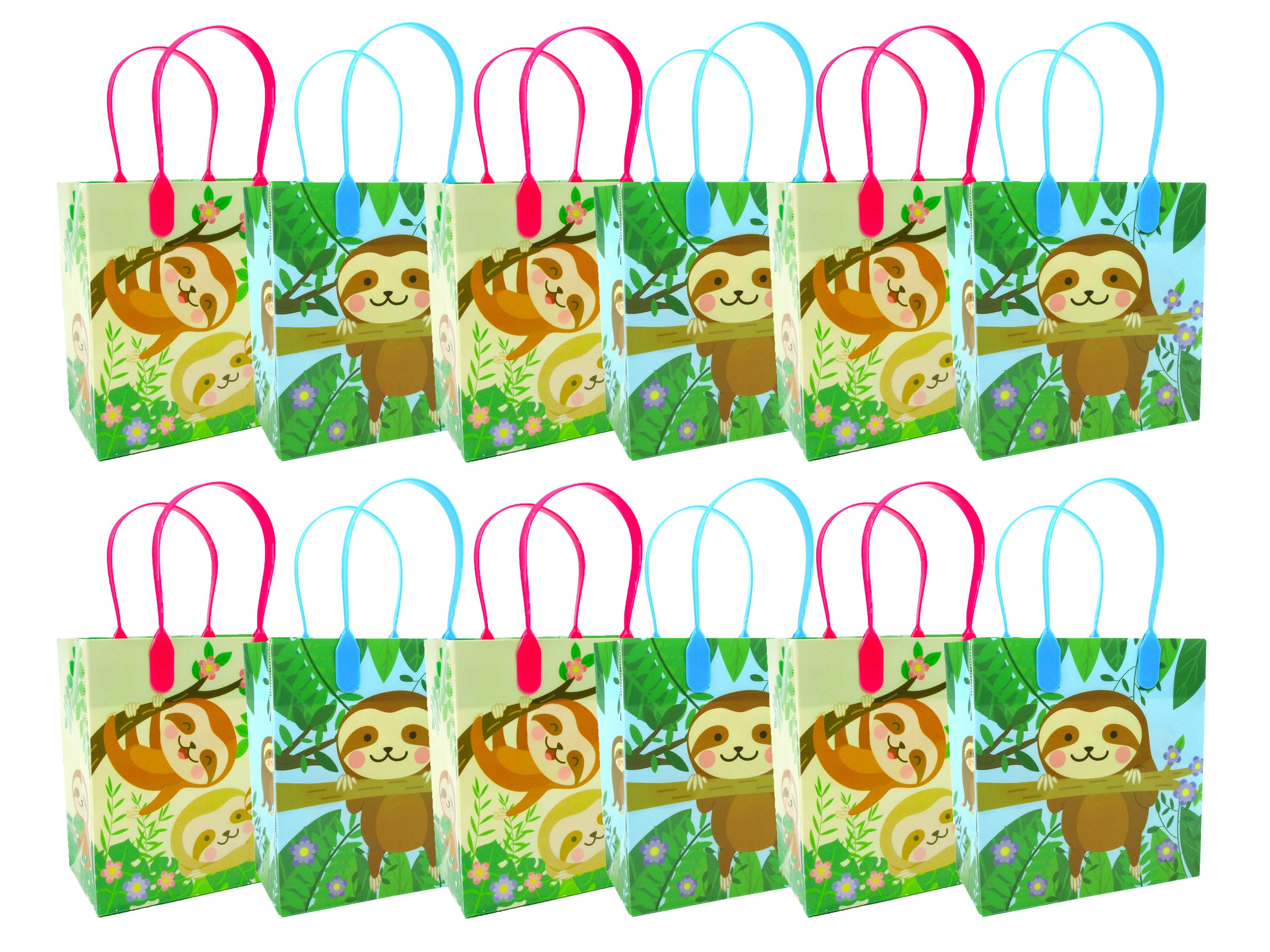 Tiny Mills - Vente Sachet cadeau/boîte cadeau pour invités - Sacs à friandises Sloth Party Favor Bags, paquet de 121