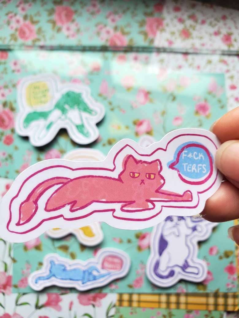 Joan of Art - Vente Autocollant - Autocollants Self-Love Cat2