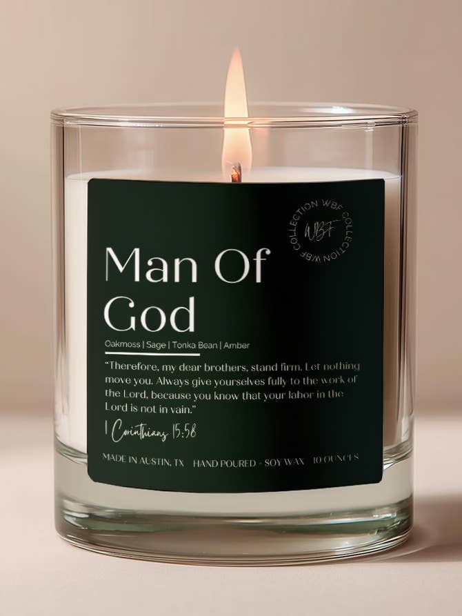 Hombre de Dios para venta al por mayor de Walk By Faith Candles Co.