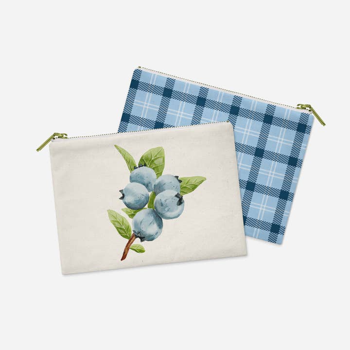 Bolsa de acessórios de mirtilo | Preppy Coastal Collection por atacado de Paperfinch Design