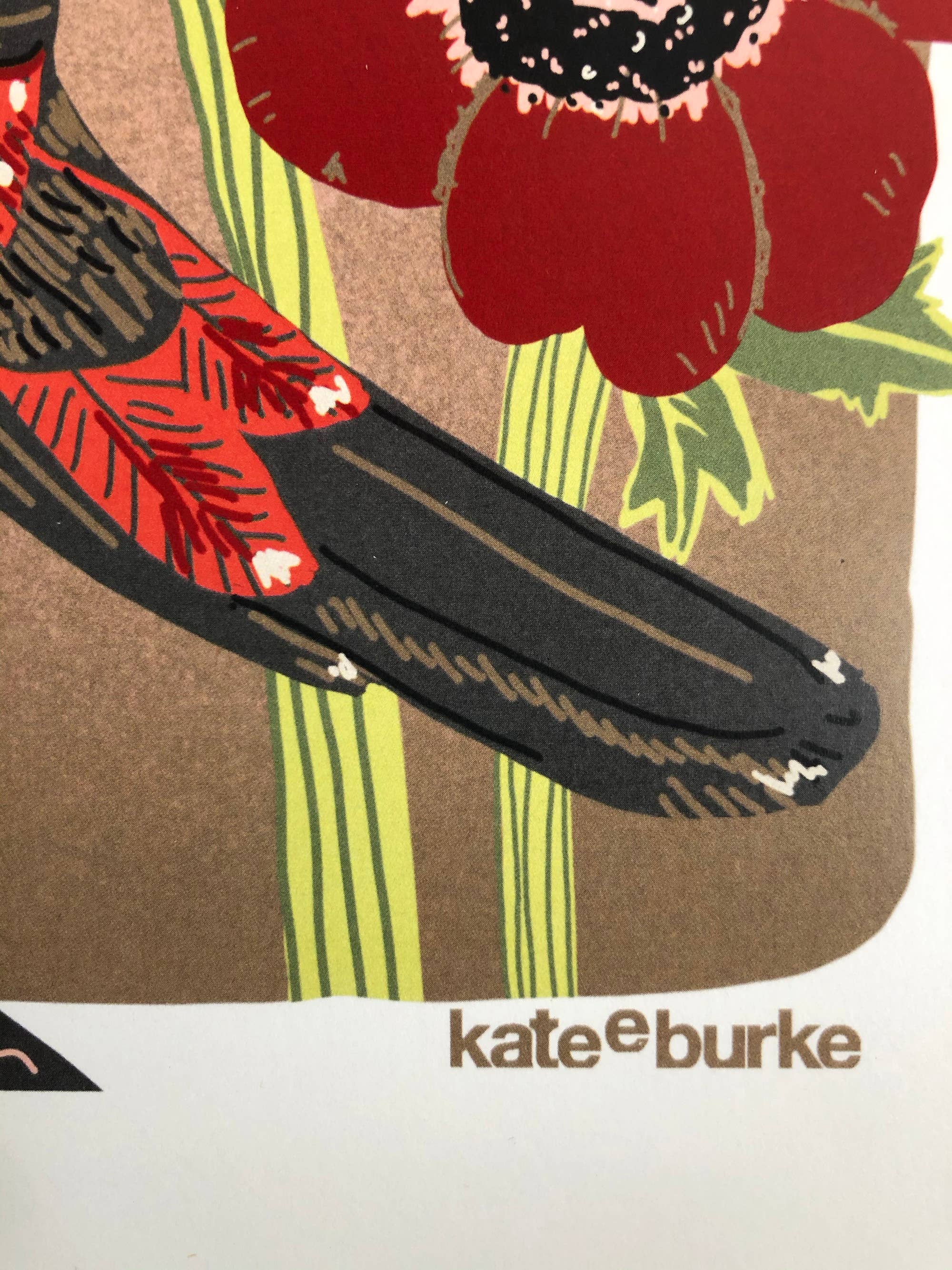 Kate E. Burke - Wholesale Art Print - Bird Series: Red Avadavat 11x14 Digital Print4