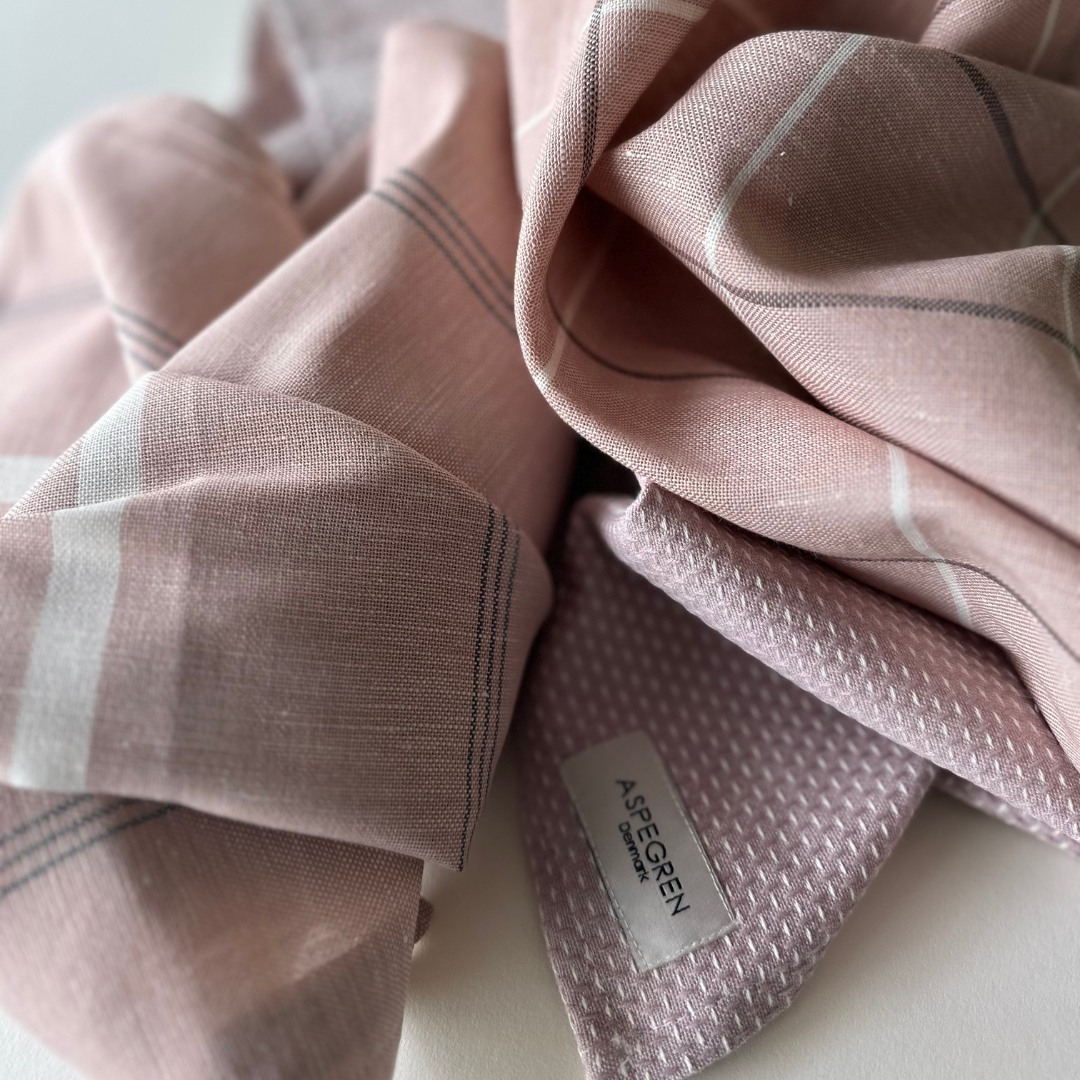 Aspegren Denmark - Wholesale Tea Towel - Tea Towels - 100% Organic - Set of 2 - Gastro - Wood Rose1