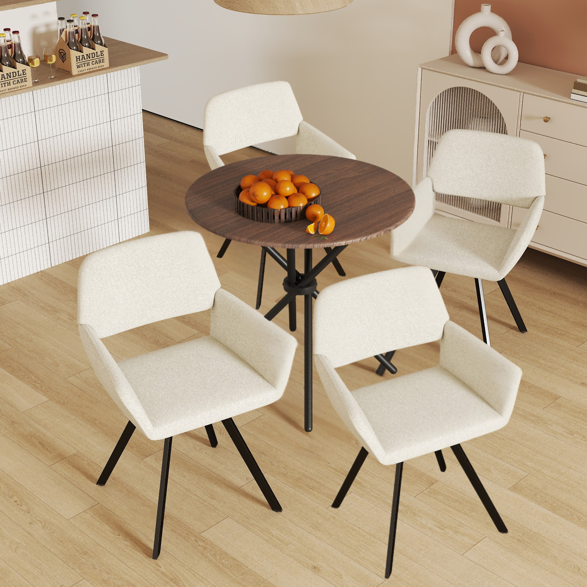 HOMYCASA DESIGN INC - Wholesale Patio Set - 3-Piece Breakfast Table Set Round Table with 2 Swivel Chairs33