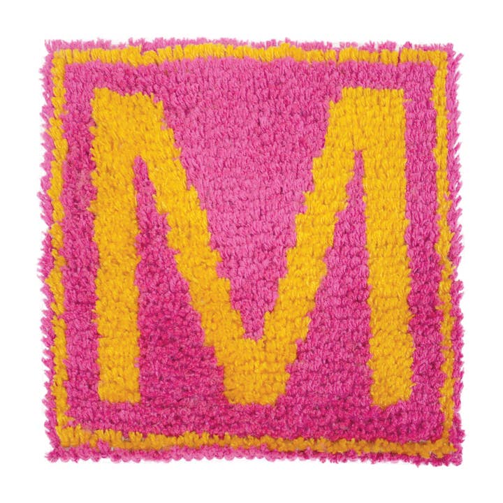 Creative World of Crafts – wholesale DIY craft kit – WonderArt Monogram Latch Hook Rug Kit