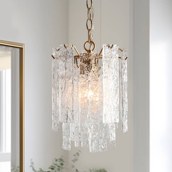 Engaver 1-Light Brass Pendant Light for wholesale by Belles Lighting