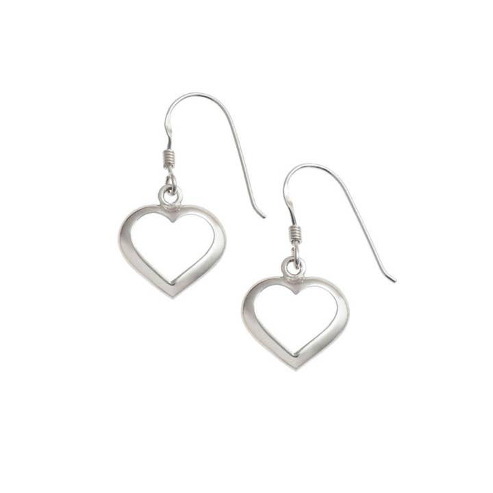 Silver Jewellery Cavern Wholesale - Venta al por mayor Pendientes colgantes - Pendientes delicados con forma de corazón