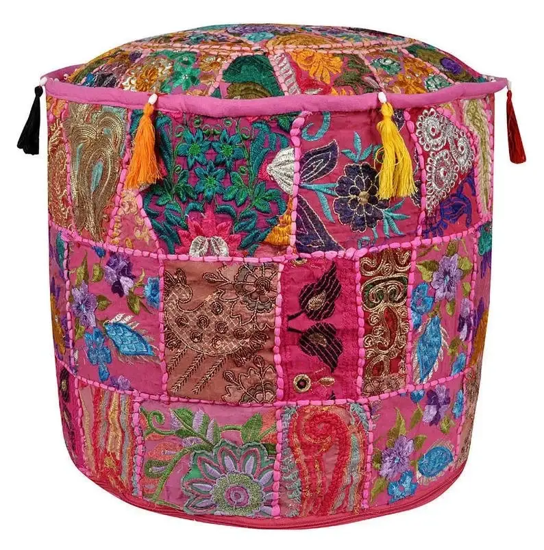 GYPSY STUDIO – Großhandel Pouf – Indischer Hippie Vintage Baumwolle Bodenkissen Patchwork1