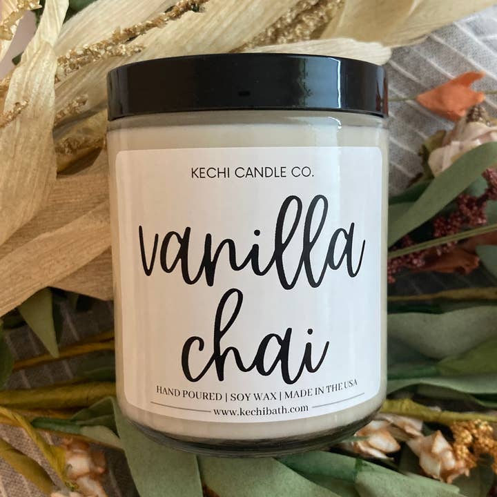 Vanilla Chai | Handpoured Soy Wax Candle for wholesale by Kechi Bath Company