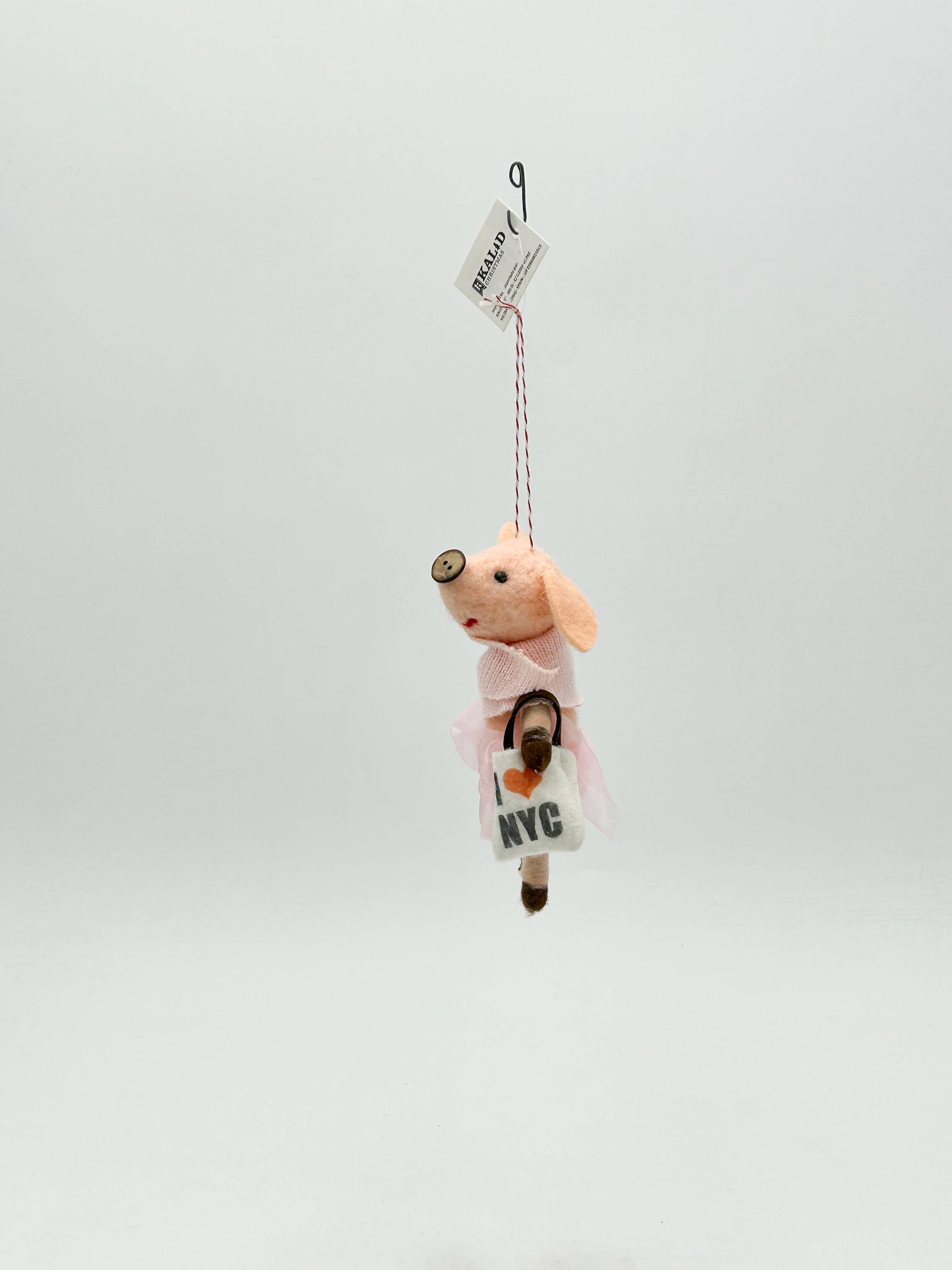 Kalid Christmas – wholesale Christmas decoration – Felt Christmas Decoration - Mrs Pig Figurine1