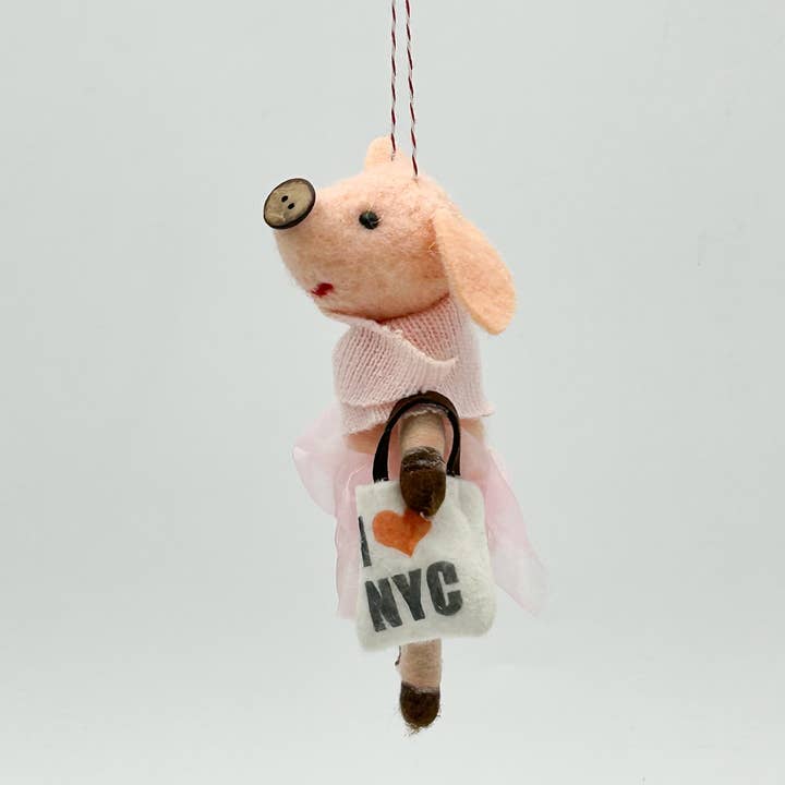 Kalid Christmas - Wholesale Christmas Decoration - Felt Christmas Decoration - Mrs Pig Figurine1