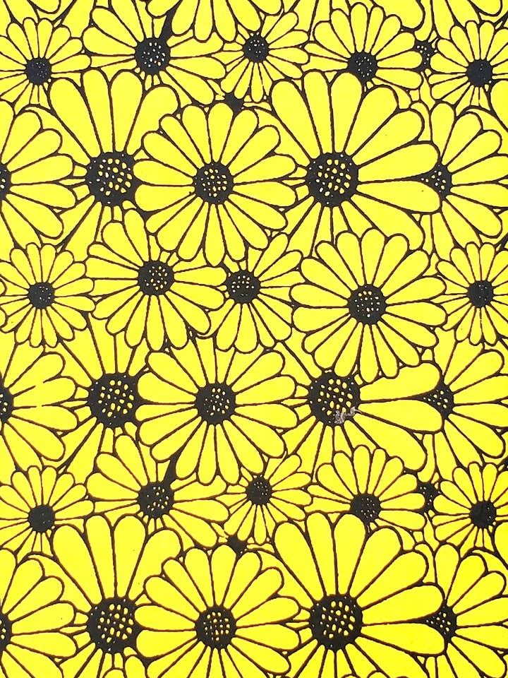 Lokta Sunflower, Black On Yellow for wholesale by Aitoh Company