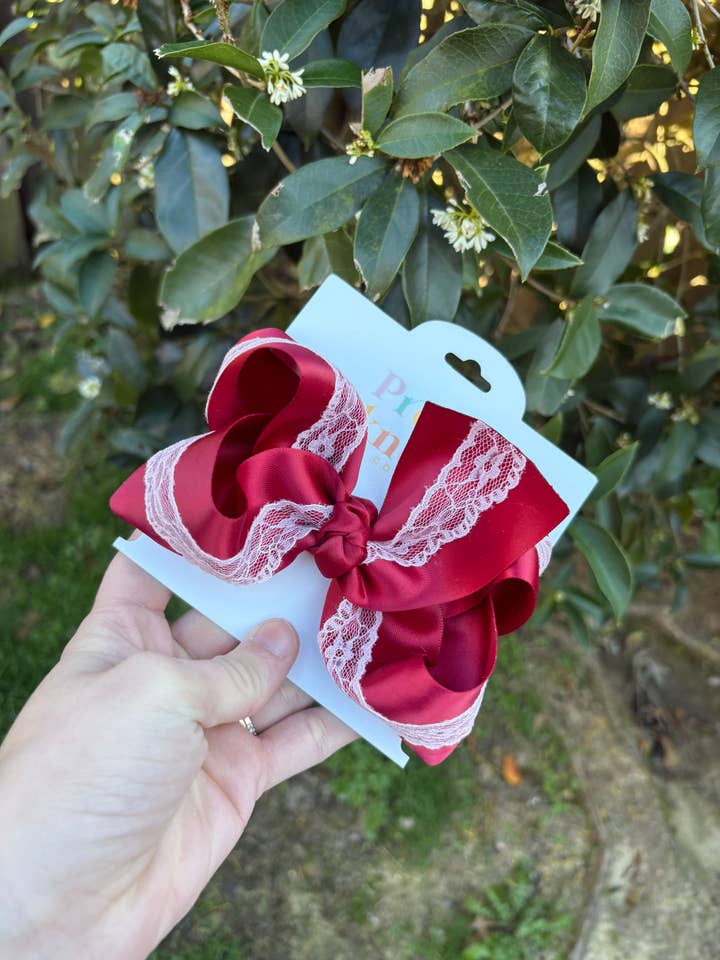 Cherry Bow for wholesale by Pretty Knots Bow Company