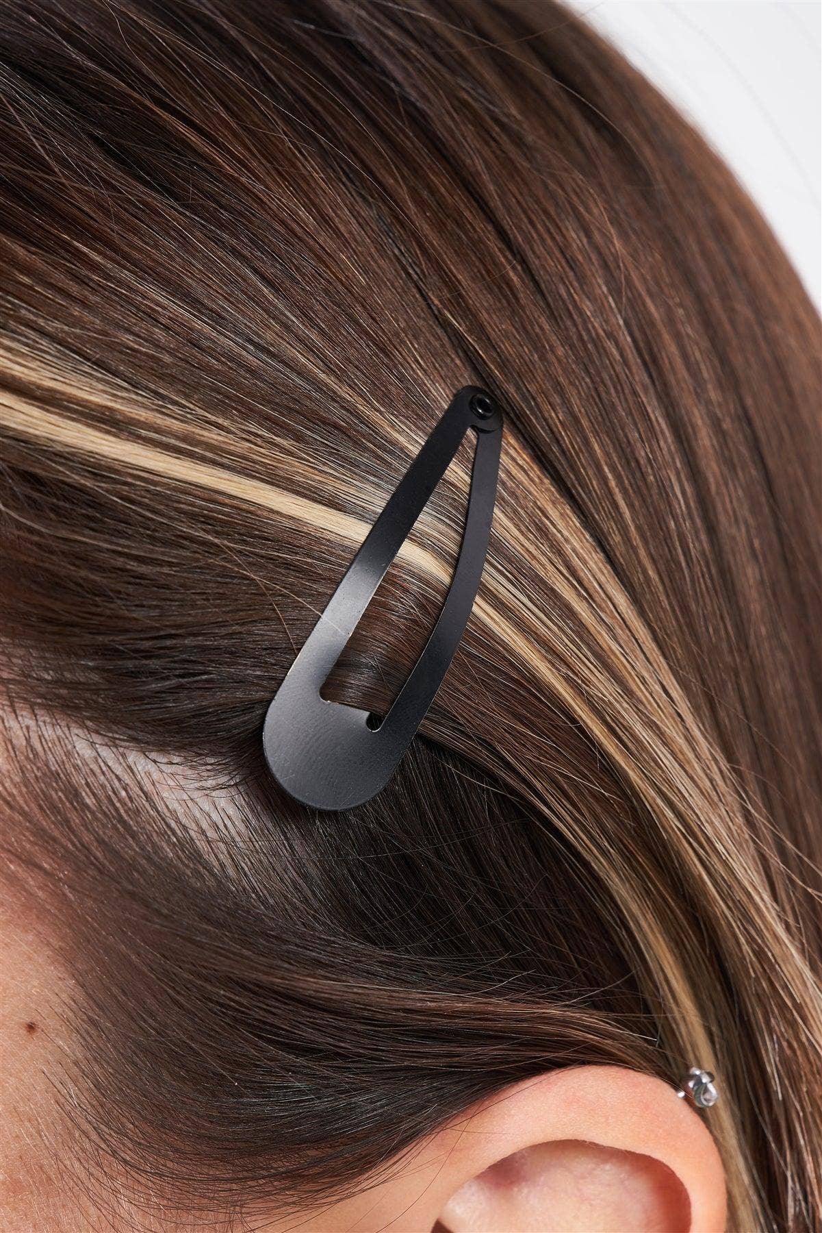 3pcs Small Black Vintage Plain Triangular Hair Clip for wholesale on Faire1