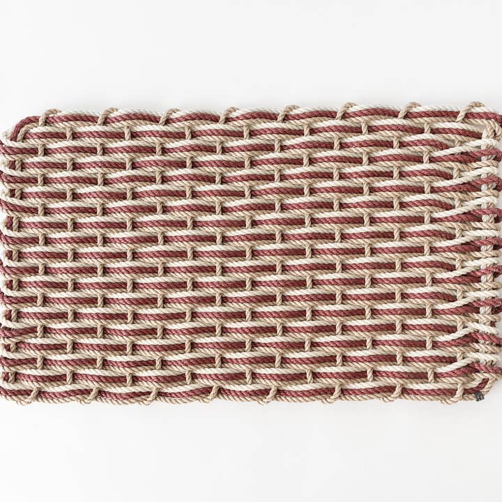 Sand/Pomegranate/Oyster Doormat for wholesale by The Rope Co.
