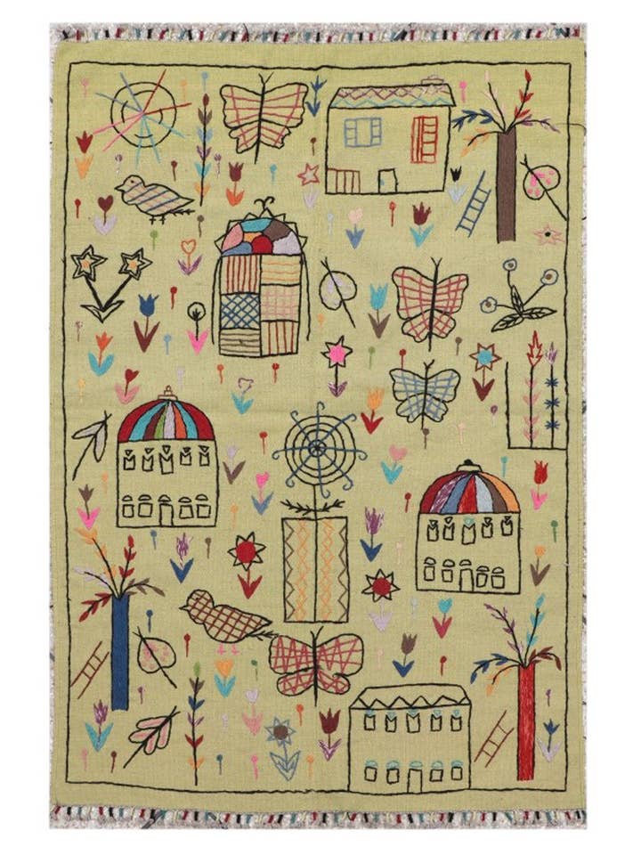 Suzani Hand Embroidered Kilim - Size: Made to Order for wholesale by Imaco Rugs