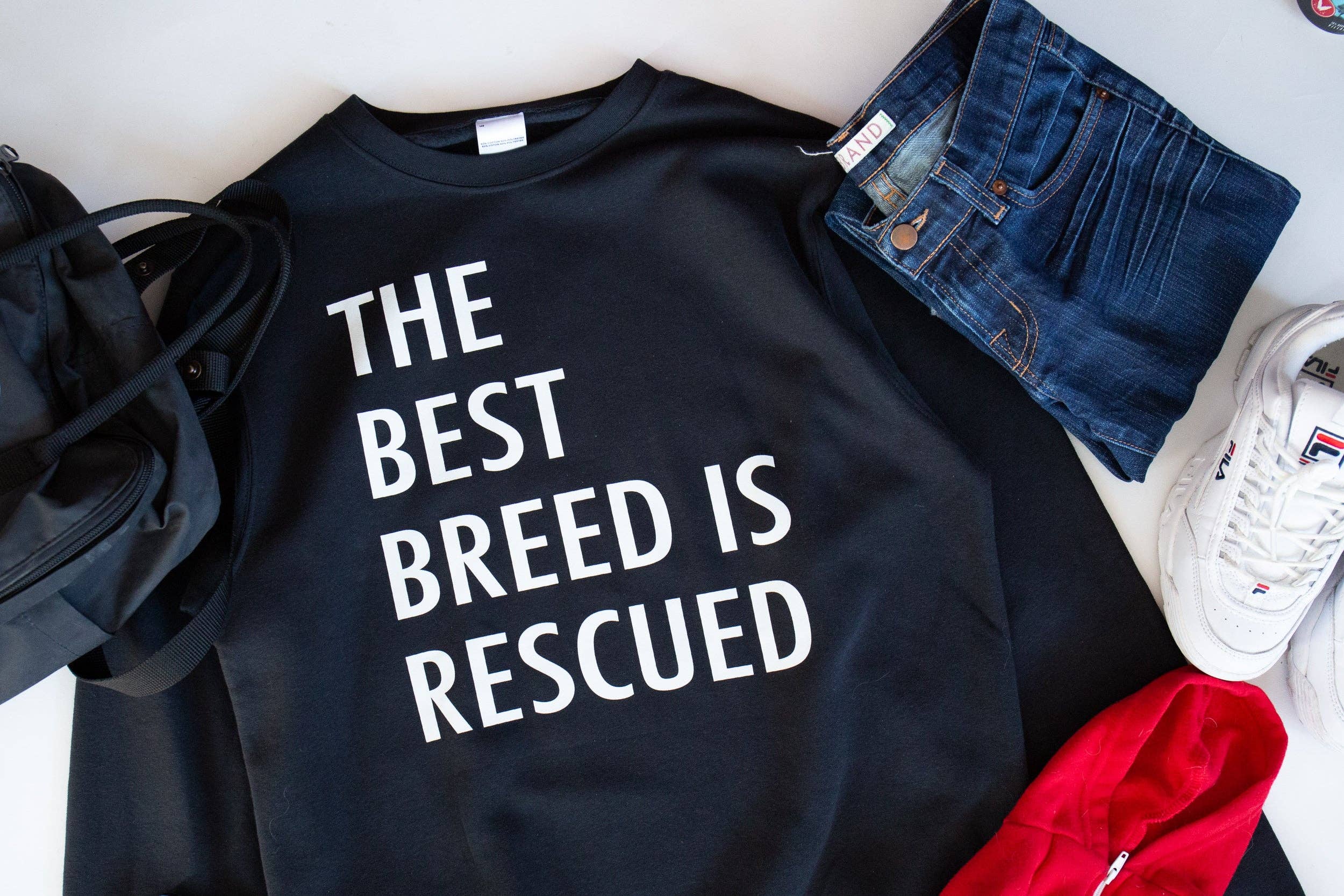 Take it 'N' Leave it - Wholesale Graphic Sweatshirt - Unisex - The Best Breed is Rescued4