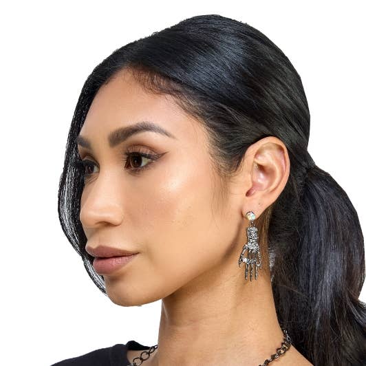 Rhinestone Skeleton Hand Jewelry Set for wholesale by KBW Global Corp.