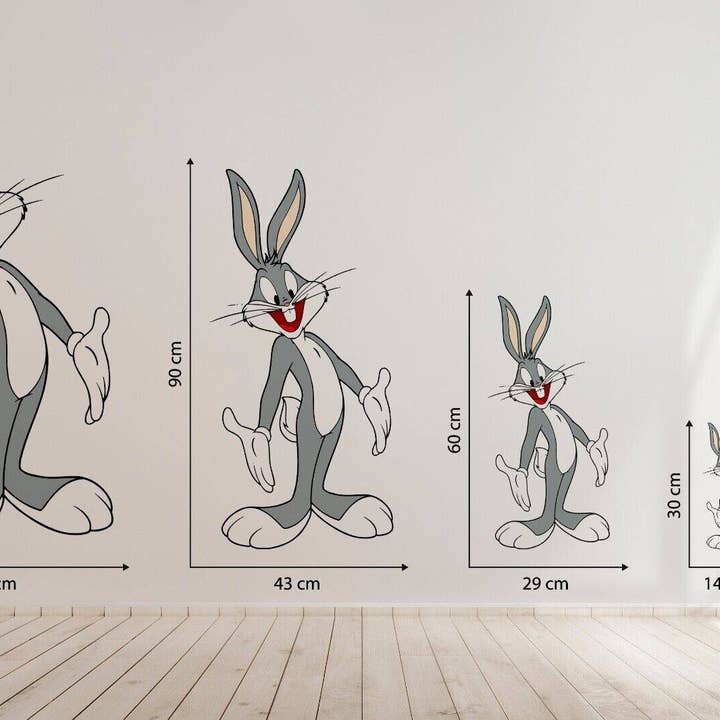 Bugs Bunny Kids Nursery Wall Stickers Bedroom Art Vinyl for wholesale by Wonderwallsboutique