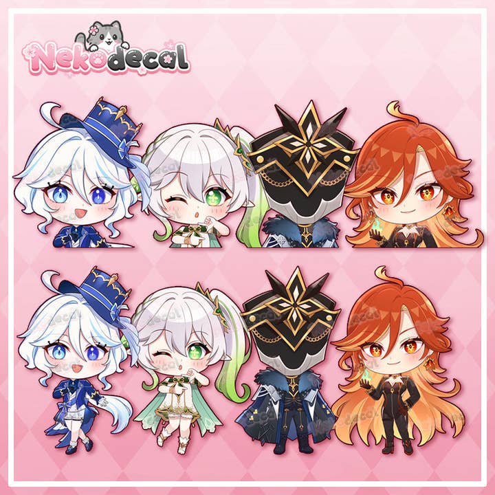 Chibi Genshin Peekers for wholesale by Nekodecal