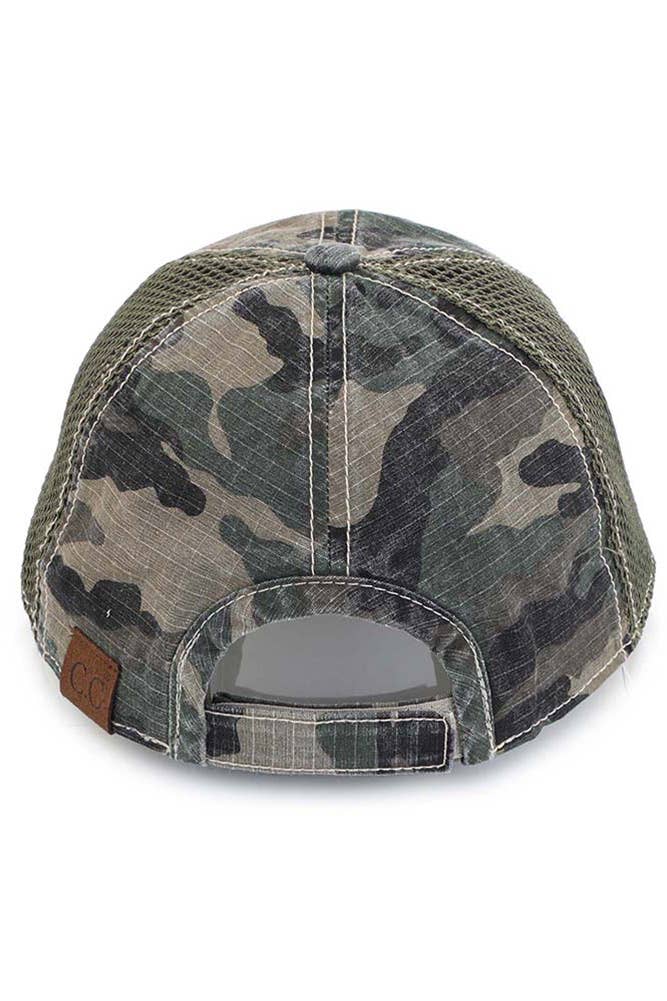 Hana - Vente Casquette de baseball – femme - Casquette de baseball Camo brodée avec drapeau américain C.C2