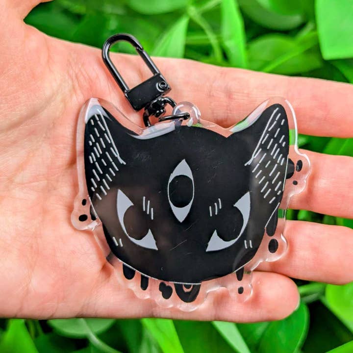 Creepy Cat Keychain! for wholesale by Milky Tomato