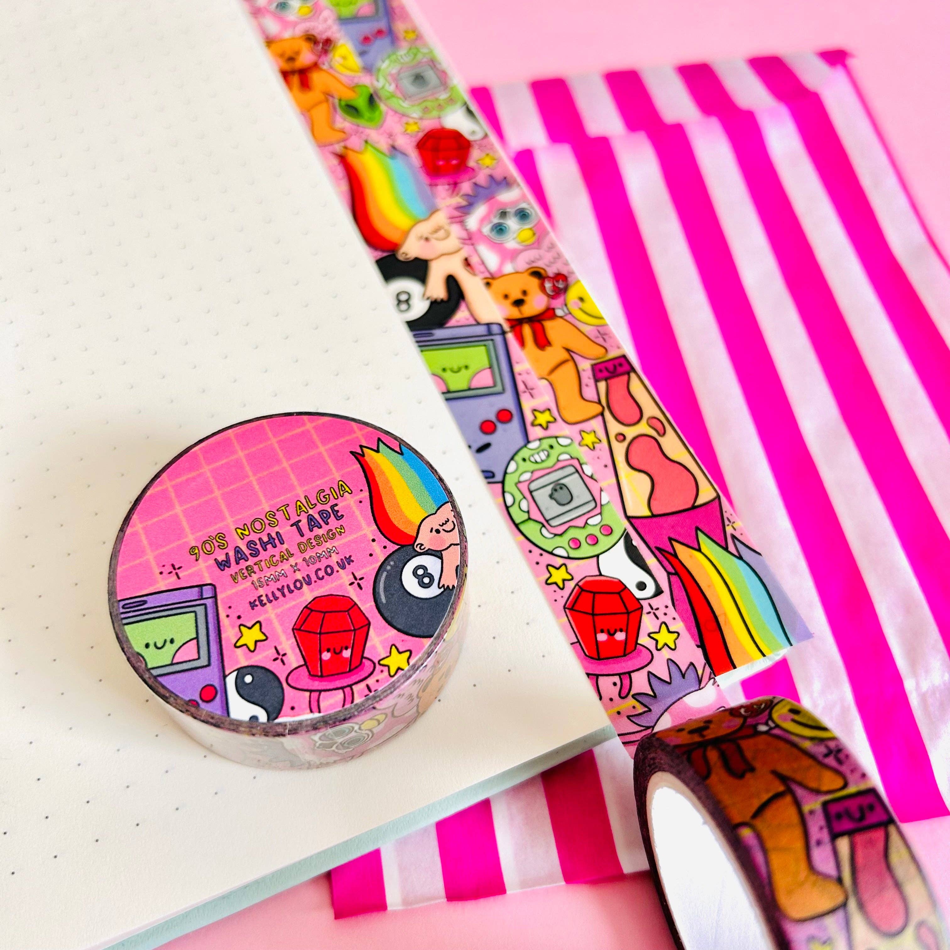 Kellylou – wholesale Washi tape – 90s Nostalgia - Vertical Washi Tape1