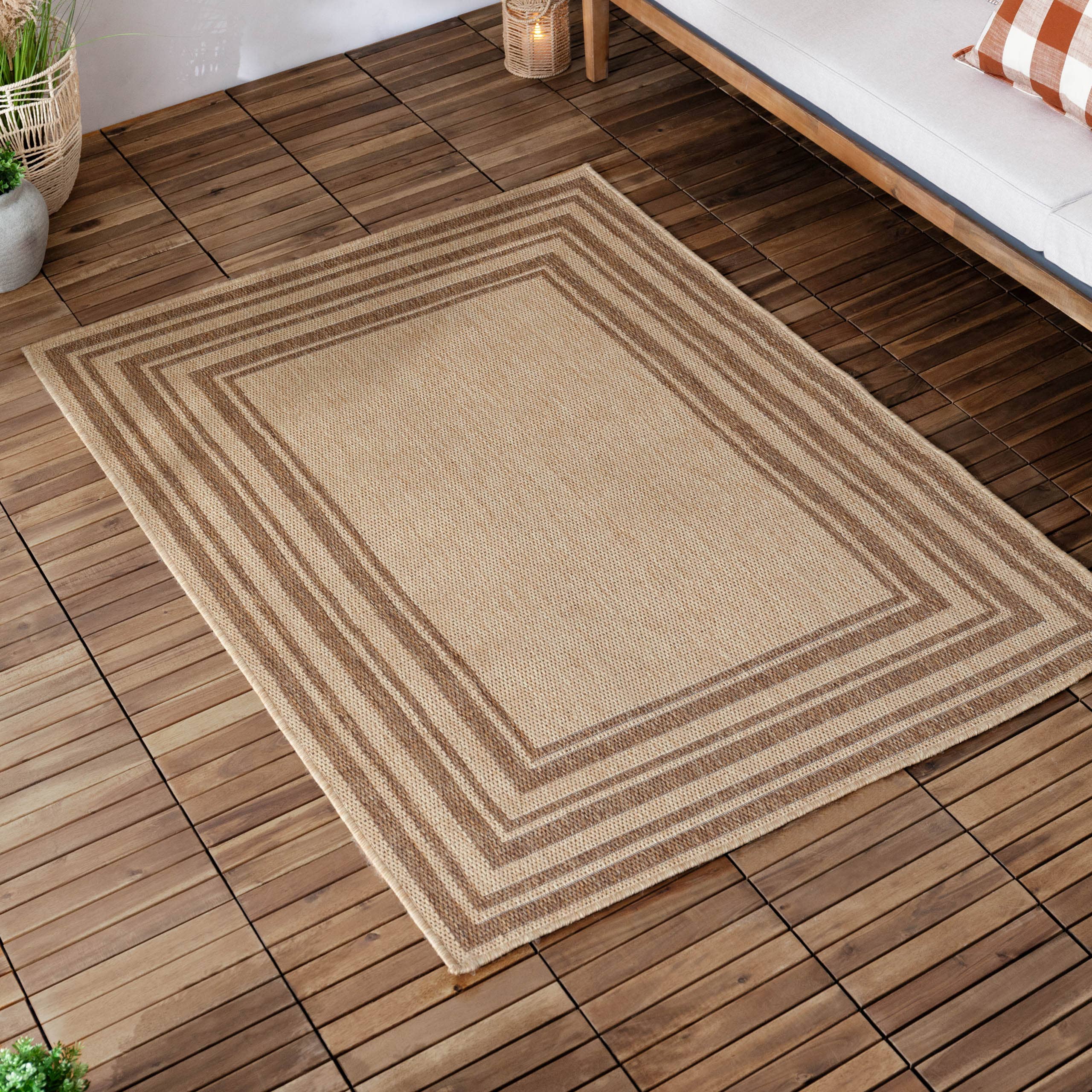 Camber Jute Effect Indoor/Outdoor Rug Natural for wholesale on Faire2
